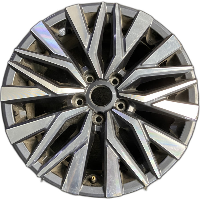 17" ALTIMA 23-25 17x7.5 , machined dark gray Original OEM Wheel Rim - Front View