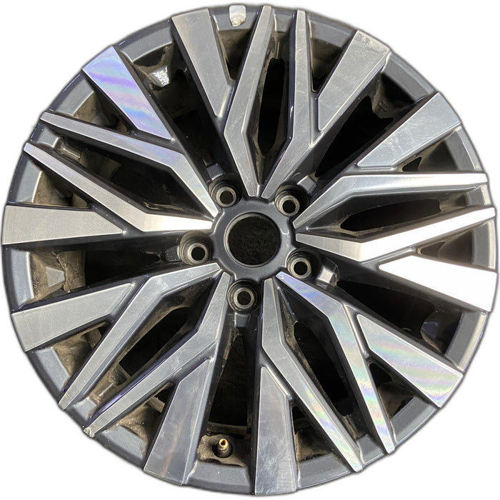 17" ALTIMA 23-25 17x7.5 , machined dark gray Original OEM Wheel Rim - Front View
