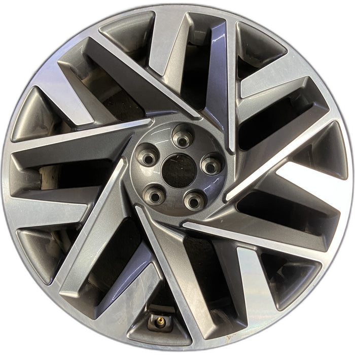 20" SANTA FE 21 20x8.5 Original OEM Wheel Rim - MACHINED GREY - Front View