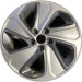 17" SONATA 16-17 17x7, exposed lug nuts, 5 spoke , w/o Original OEM Wheel Rim - Front View