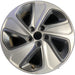 17" SONATA 16-17 17x7, exposed lug nuts, 5 spoke , w/o Original OEM Wheel Rim - Front View