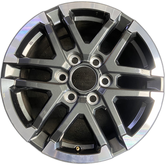 18" TACOMA 24-26 18x7.5, 6 Y spoke Original OEM Wheel Rim - MACHINED CHARCOAL - Front View