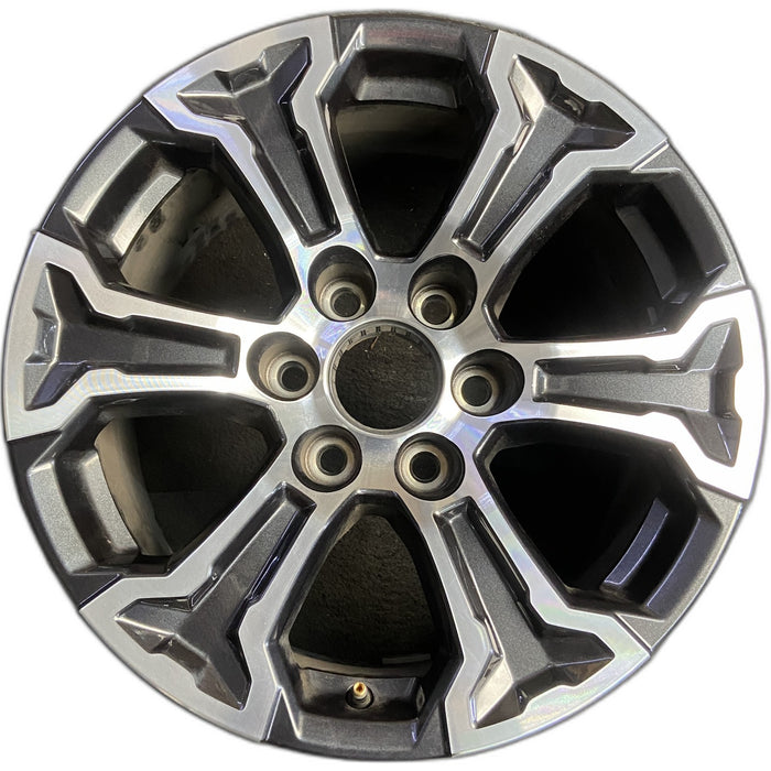 18" CANYON 23-25 18x8.5, Original OEM Wheel Rim - MACHINED CHARCOAL - Front View