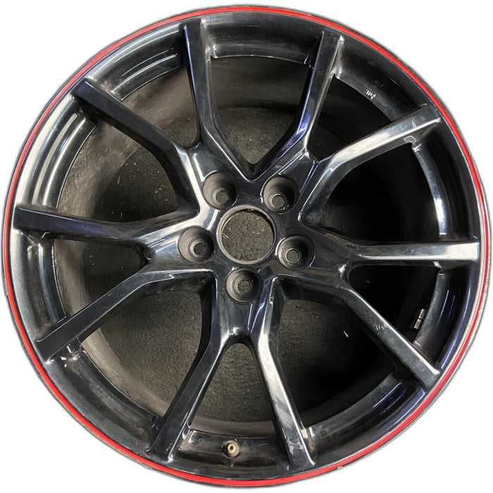 20" CIVIC 17-20 20x8.5 , Original OEM Wheel Rim - BLACK - Front View
