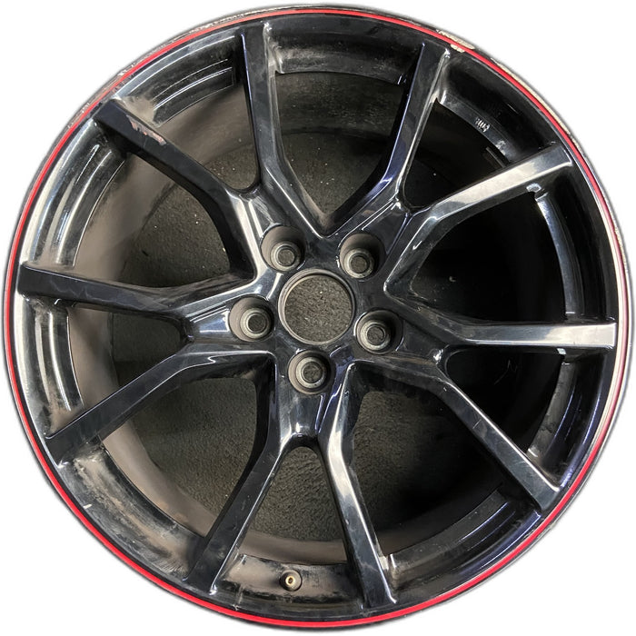 20" CIVIC 17-20 20x8.5 , Original OEM Wheel Rim - BLACK - Front View