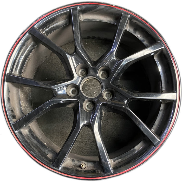 20" CIVIC 17-20 20x8.5 , Original OEM Wheel Rim - BLACK - Front View