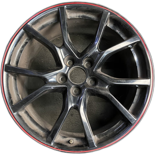 20" CIVIC 17-20 20x8.5 , Original OEM Wheel Rim - BLACK - Front View