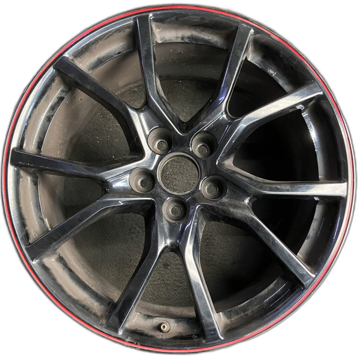 20" CIVIC 17-20 20x8.5 , Original OEM Wheel Rim - BLACK - Front View
