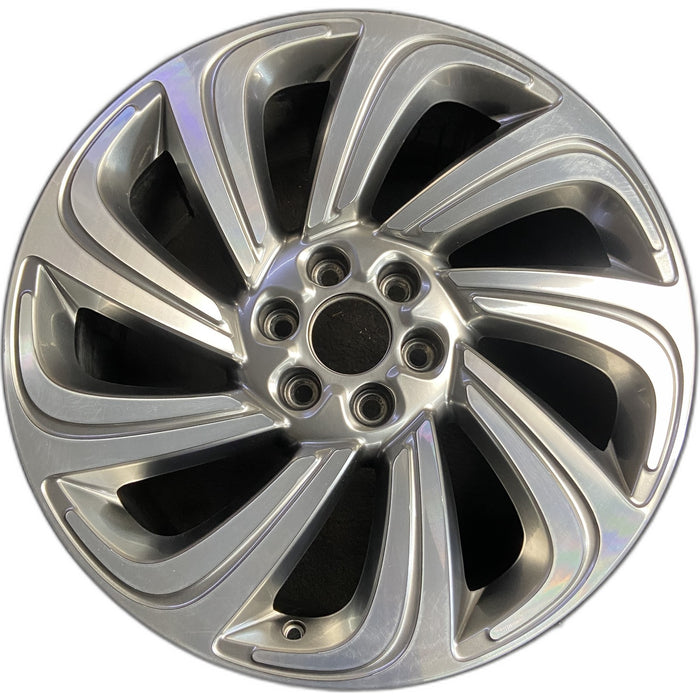 22" NAVIGATOR 23-24 22x9.5, , 9 spoke Original OEM Wheel Rim - MACHINED GREY - Front View
