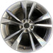 20" INFINITI QX60 22-26 20x8 , 5 V spoke Original OEM Wheel Rim - MACHINED GREY - Front View