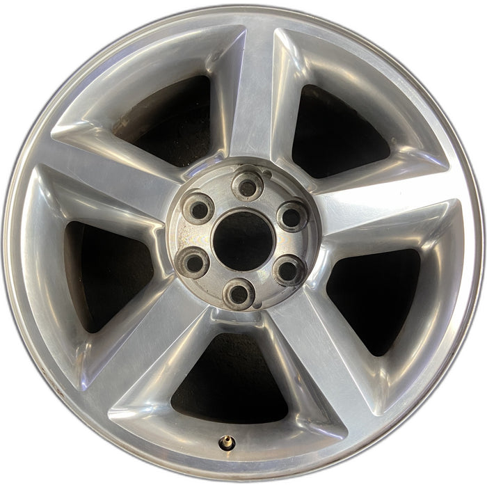 20" AVALANCHE 1500 07 20x8.5, 5 spoke, covered lug nuts, w/o groove in spoke; - Front View
