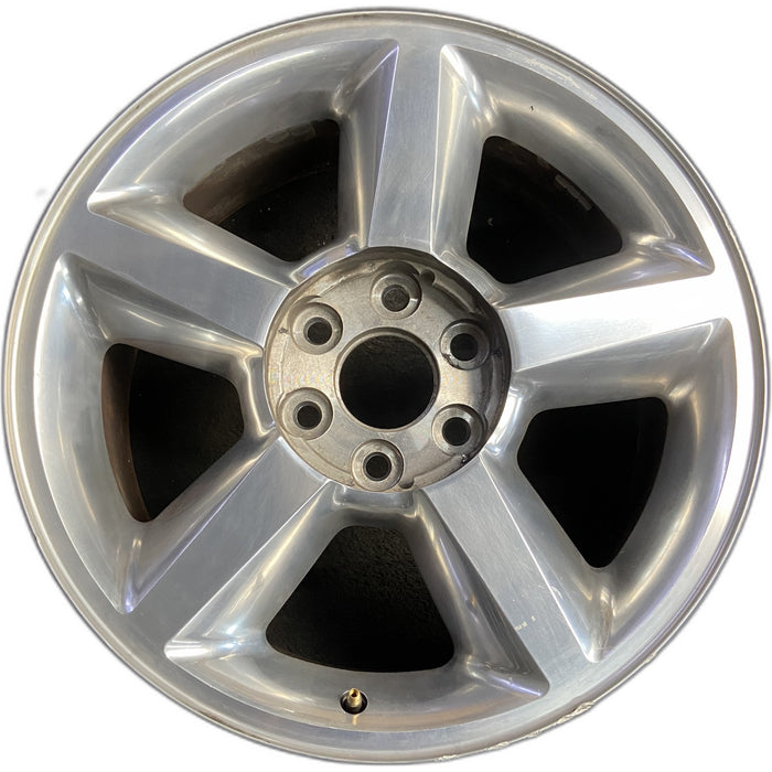 20" AVALANCHE 1500 07 20x8.5, 5 spoke, covered lug nuts, w/o groove in spoke; - Front View
