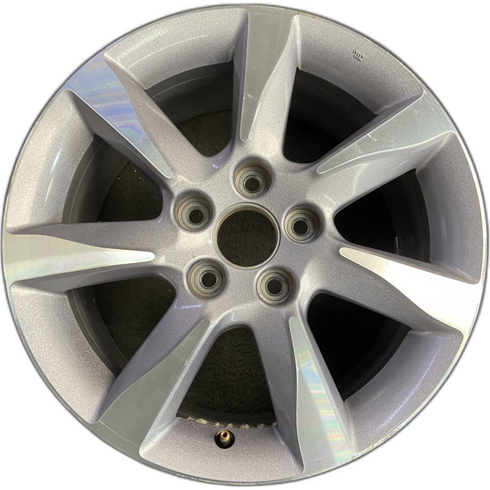 17" TL 12-14 17x8 Original OEM Wheel Rim - MACHINED SILVER - Front View