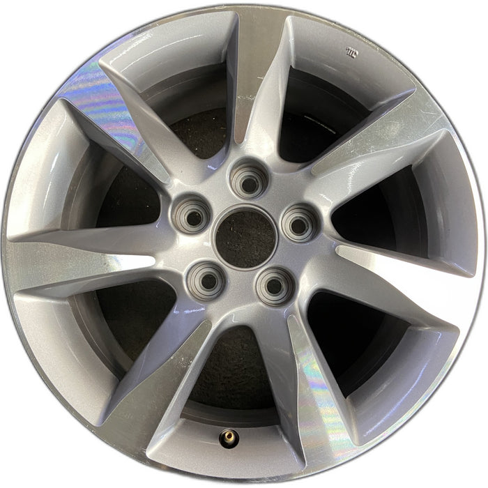 17" TL 12-14 17x8 Original OEM Wheel Rim - MACHINED SILVER - Front View