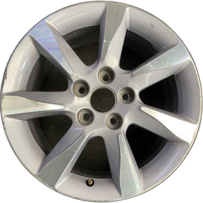 17" TL 12-14 17x8 Original OEM Wheel Rim - MACHINED SILVER - Front View