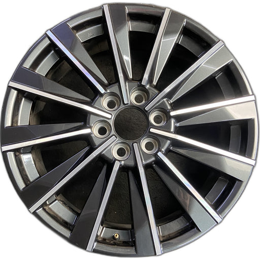 22" GX550 24-26 22x7.5 Original OEM Wheel Rim - MACHINED CHARCOAL - Front View
