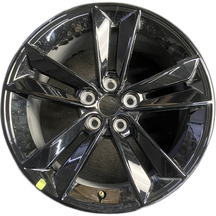18" MUSTANG 24-26 18x8.5, Original OEM Wheel Rim - BLACK - Front View