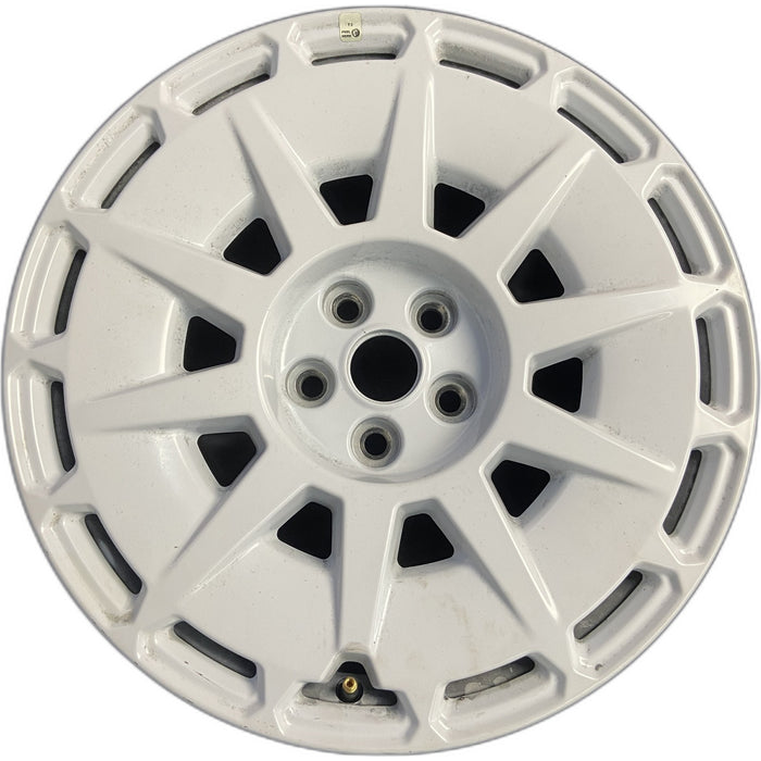 19" MUSTANG 26 19x9, 10 spoke, slotted spoke Original OEM Wheel Rim - WHITE - Front View
