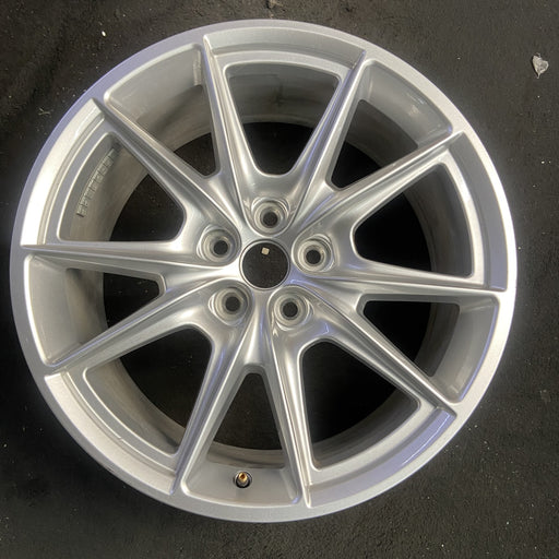 19" MUSTANG 24-26 19x8.5, , V spoke Original OEM Wheel Rim - SILVER - Additional View