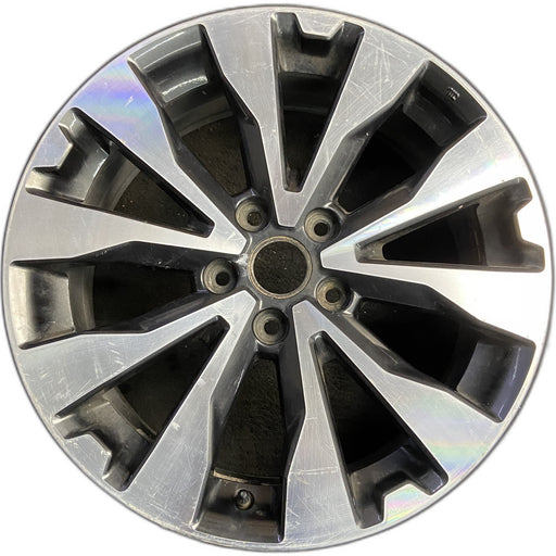 18" LEGACY 17 18x7 , inlay Original OEM Wheel Rim - MACHINED GREY - Front View