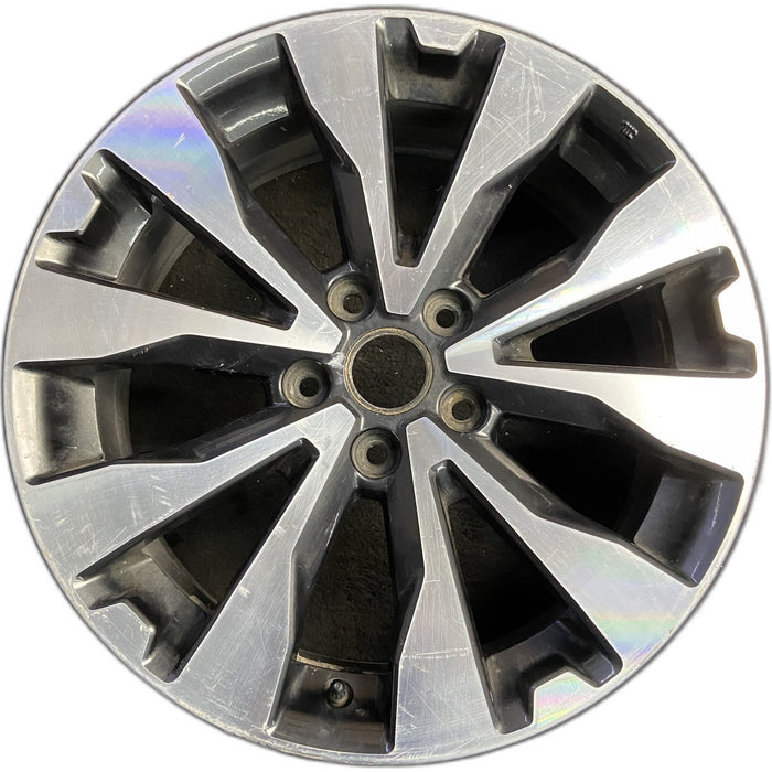 18" LEGACY 17 18x7 , inlay Original OEM Wheel Rim - MACHINED GREY - Front View