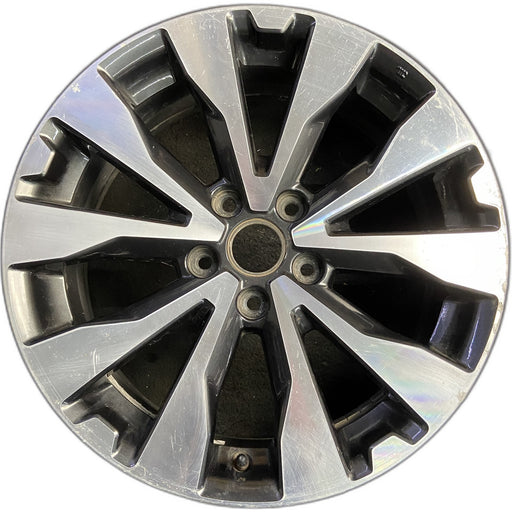 18" LEGACY 17 18x7 , inlay Original OEM Wheel Rim - MACHINED GREY - Front View