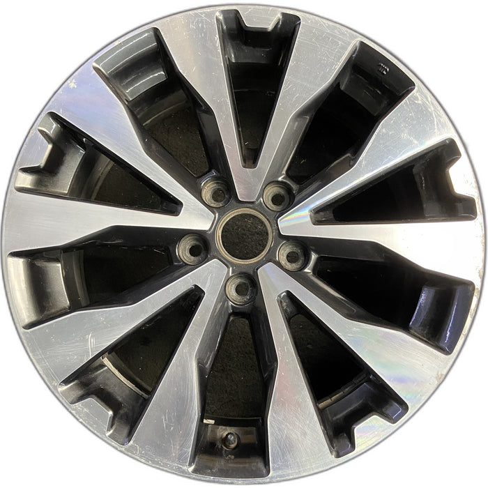 18" LEGACY 17 18x7 , inlay Original OEM Wheel Rim - MACHINED GREY - Front View