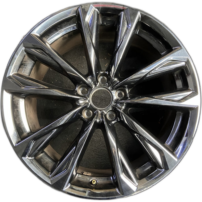 19" LEXUS IS300 24-25 19x8.5 , 5 split spoke Original OEM Wheel Rim - BLACK - Front View