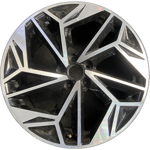20" IONIQ 6 23-25 20x8.5 Original OEM Wheel Rim - MACHINED BLACK - Front View