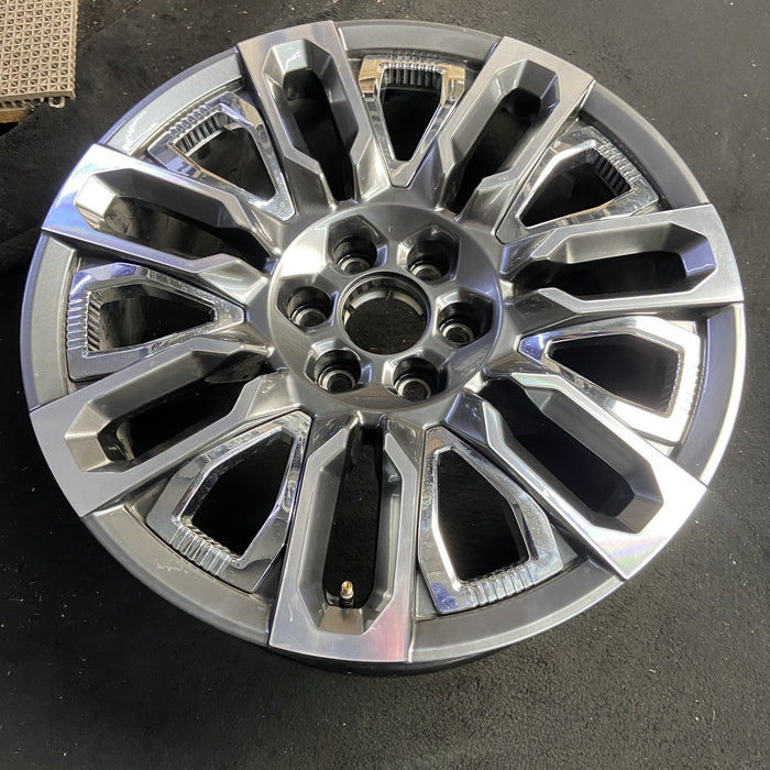 22" SIERRA 1500 PICKUP 24 22x9, open spoke , Original OEM Wheel Rim - MACHINED - View 7