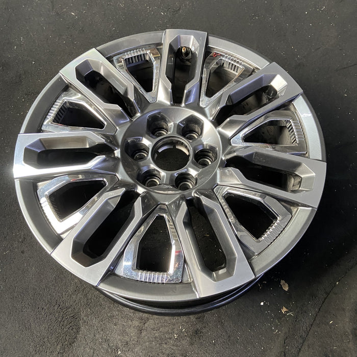 22" SIERRA 1500 PICKUP 24 22x9, open spoke , Original OEM Wheel Rim - MACHINED - View 8