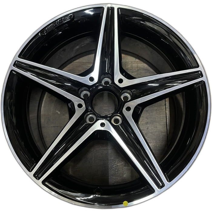18" MERCEDES C-CLASS 15 205 Type, , C400, 5 spoke, 18x8.5, accents Original OEM - Front View