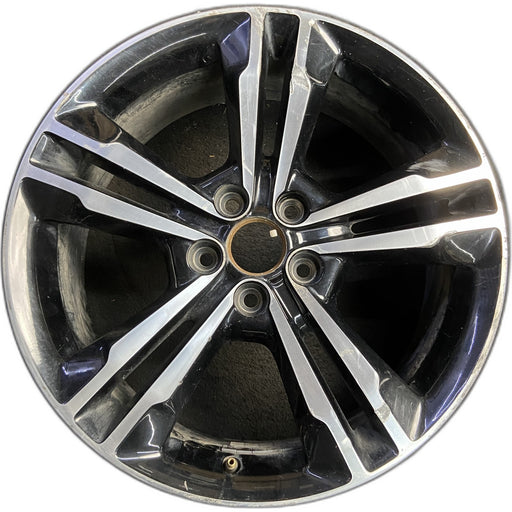 19" CHARGER 14 19x7.5 , face with pockets Original OEM Wheel Rim - POLISHED - Front View