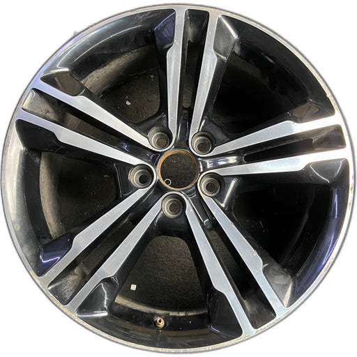19" CHARGER 14 19x7.5 , face with pockets Original OEM Wheel Rim - POLISHED - Front View