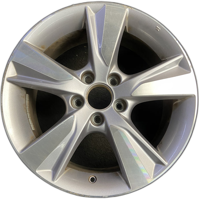 17" ILX 13-15 17x7, 5 spoke Original OEM Wheel Rim - MACHINED SILVER - Front View