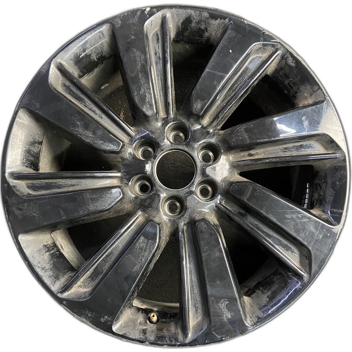 22" NAVIGATOR 22-24 22x9.5, , 8 spoke Original OEM Wheel Rim - BLACK - Front View