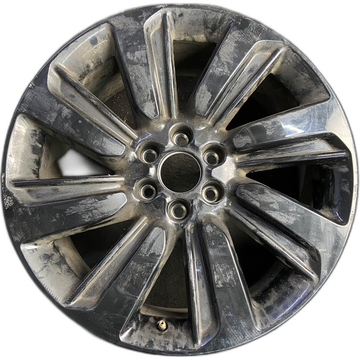22" NAVIGATOR 22-24 22x9.5, , 8 spoke Original OEM Wheel Rim - BLACK - Front View