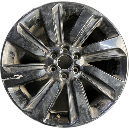 22" NAVIGATOR 22-24 22x9.5, , 8 spoke Original OEM Wheel Rim - BLACK - Front View