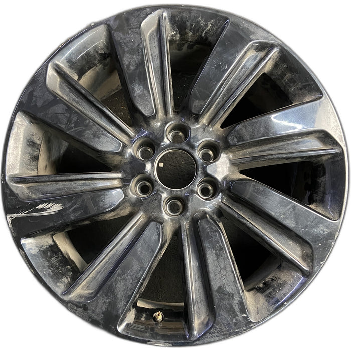 22" NAVIGATOR 22-24 22x9.5, , 8 spoke Original OEM Wheel Rim - BLACK - Front View