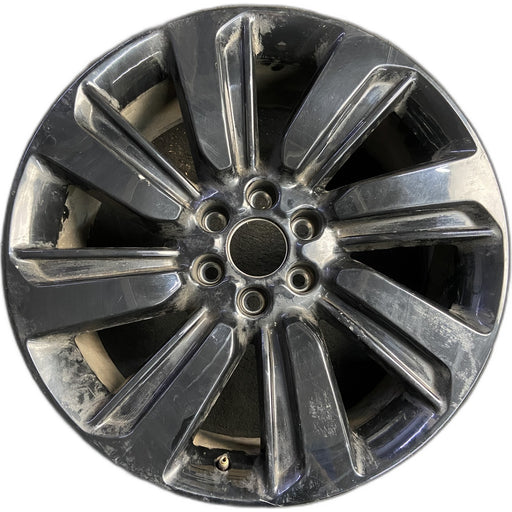 22" NAVIGATOR 22-24 22x9.5, , 8 spoke Original OEM Wheel Rim - BLACK - Front View