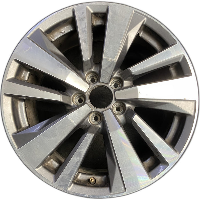 18" PATHFINDER 22 18x8 , finish Original OEM Wheel Rim - MACHINED GREY - Front View