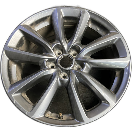 18" MAZDA 3 19-23 18x7 , 5 twin spoke, metallic Original OEM Wheel Rim - GREY - Front View