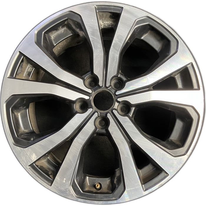 18" FORESTER 19 18x7 , w/ face, 5 V spoke Original OEM Wheel Rim - MACHINED - Front View