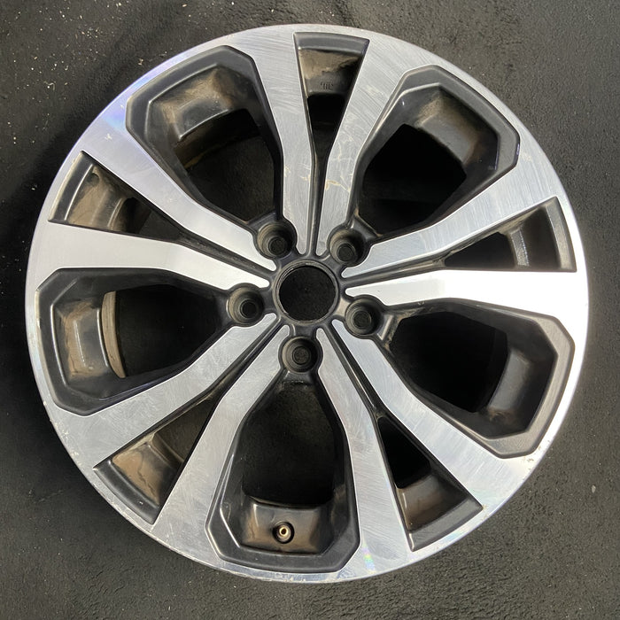 18" FORESTER 19 18x7 , w/ face, 5 V spoke Original OEM Wheel Rim - MACHINED - Additional View