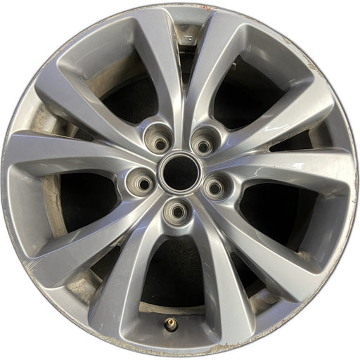 18" MAZDA CX-30 20-21 aluminum, 18x7 Original OEM Wheel Rim - SILVER - Front View