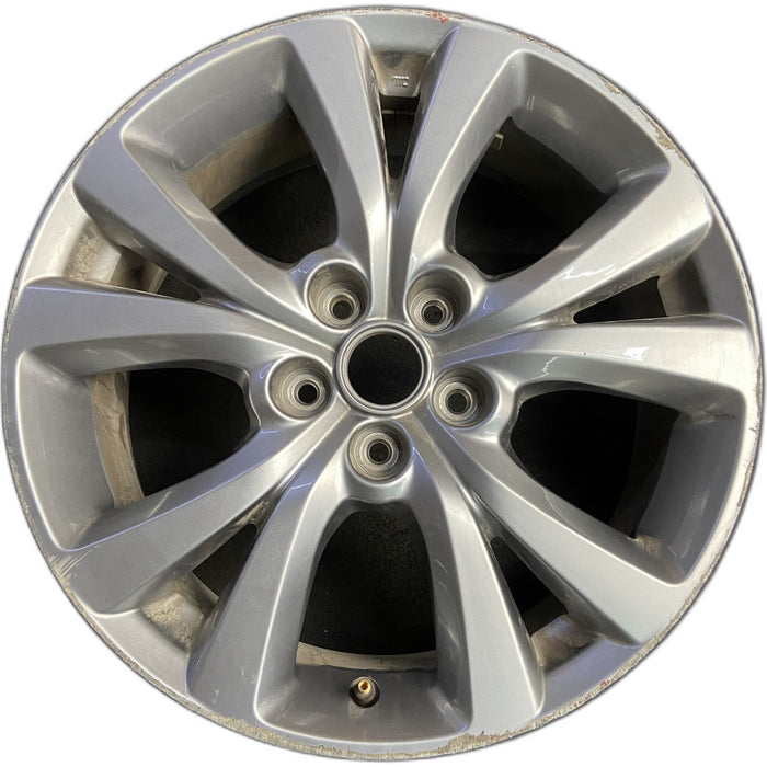 18" MAZDA CX-30 20-21 aluminum, 18x7 Original OEM Wheel Rim - SILVER - Front View