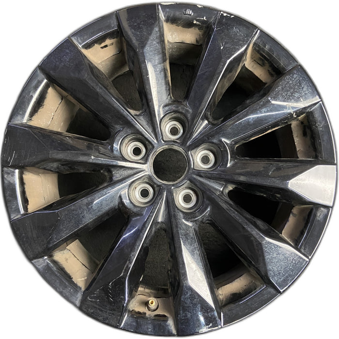 17" CX-50 23 aluminum, 17x7 , Original OEM Wheel Rim - BLACK - Front View