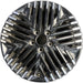 17" LEAF 23-25 17x6.5 Original OEM Wheel Rim - MACHINED BLACK - Front View