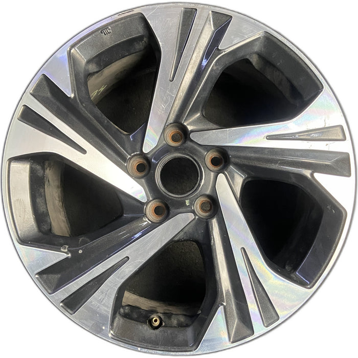 17" XV CROSSTREK 24-26 17x7 , , angled spoke, face with pockets Original OEM - Front View