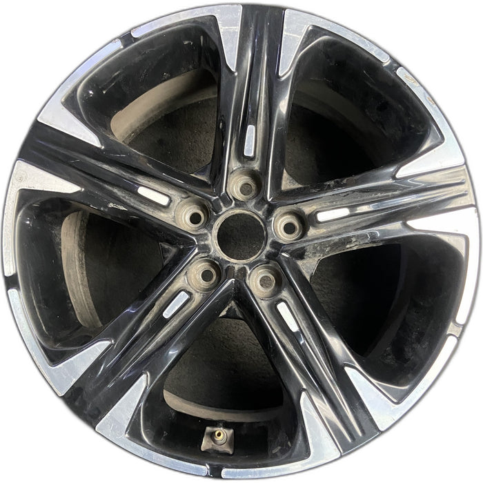 18" K5 21-24 18x7.5 , Original OEM Wheel Rim - MACHINED BLACK - Front View